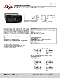 Thumbnail of document Manual - HS Humidity Switch